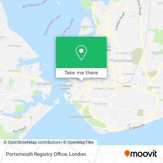 Portsmouth Registry Office map