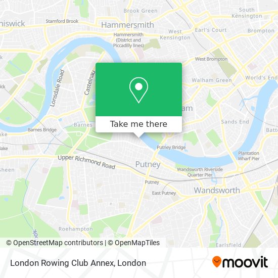 London Rowing Club Annex map