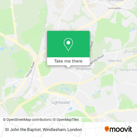 St John the Baptist, Windlesham map