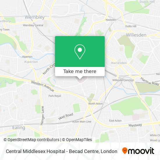 Central Middlesex Hospital - Becad Centre map