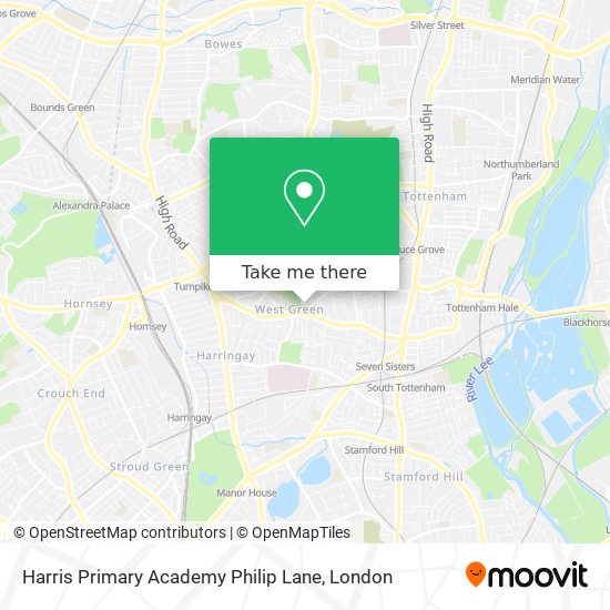 Harris Primary Academy Philip Lane map