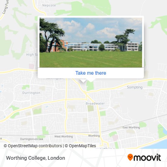 Worthing College map