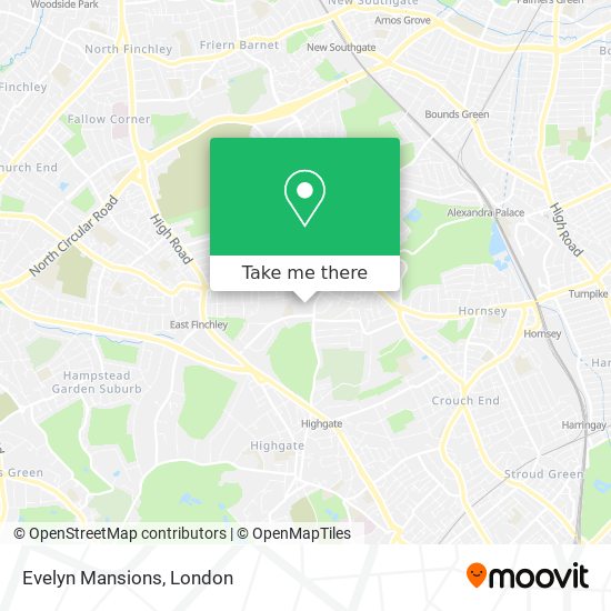 Evelyn Mansions map