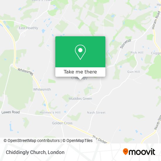 Chiddingly Church map