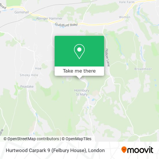 Hurtwood Carpark 9 (Felbury House) map