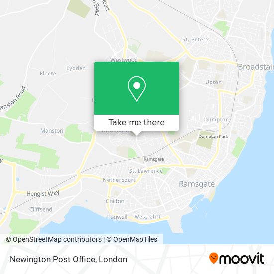 Newington Post Office map