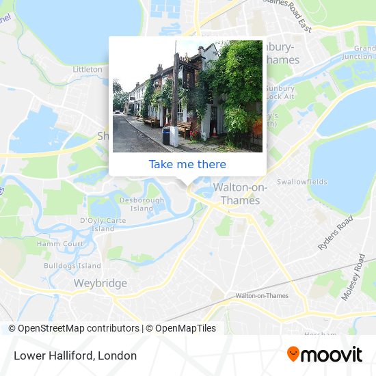 Lower Halliford map