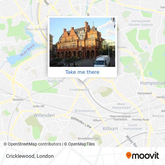 Cricklewood map