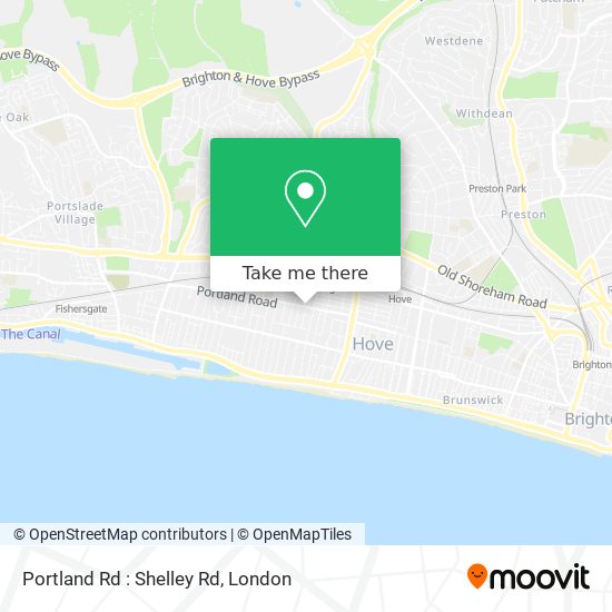 Portland Rd : Shelley Rd map