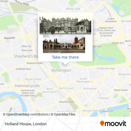 How to get to Holland House in Kensington by Tube Bus or Train