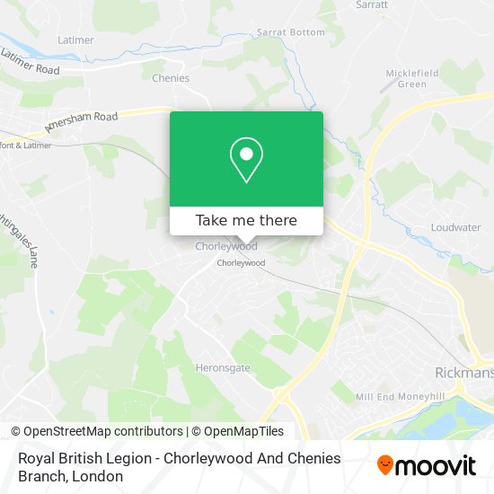 Royal British Legion - Chorleywood And Chenies Branch map
