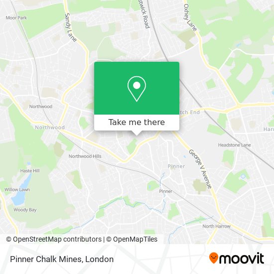 Pinner Chalk Mines map