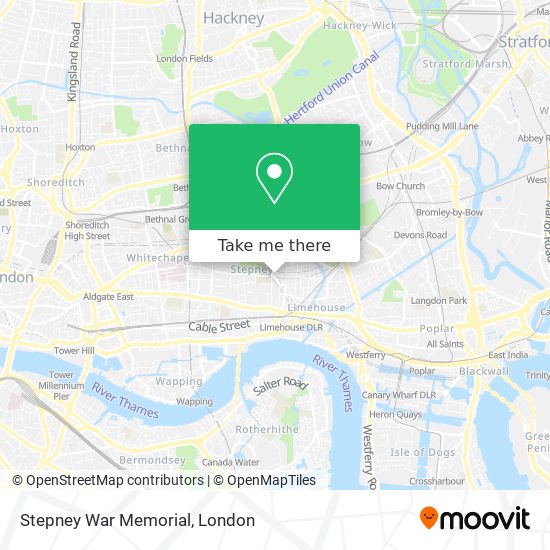 Stepney War Memorial map
