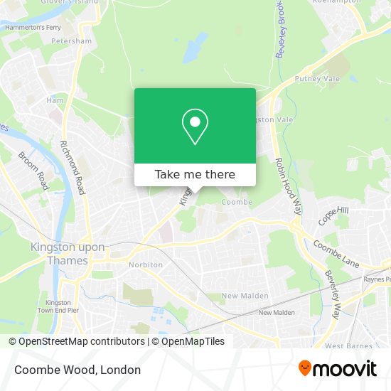 Coombe Wood map