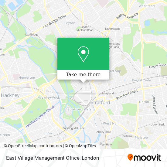 East Village Management Office map