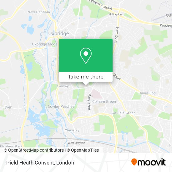 Pield Heath Convent map
