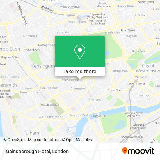 Gainsborough Hotel map