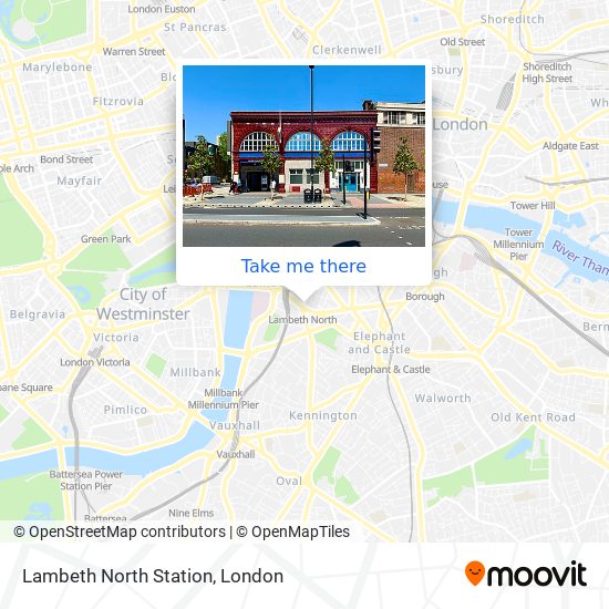 Lambeth North Station map