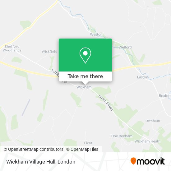 Wickham Village Hall map