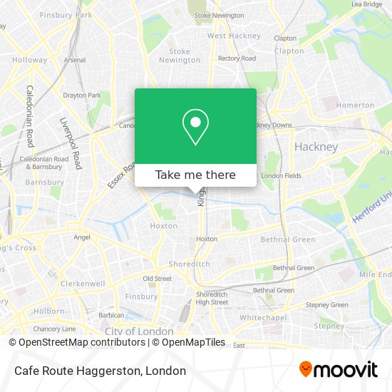 Cafe Route Haggerston map