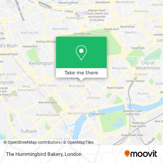 The Hummingbird Bakery map