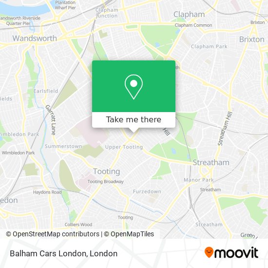 Balham Cars London map