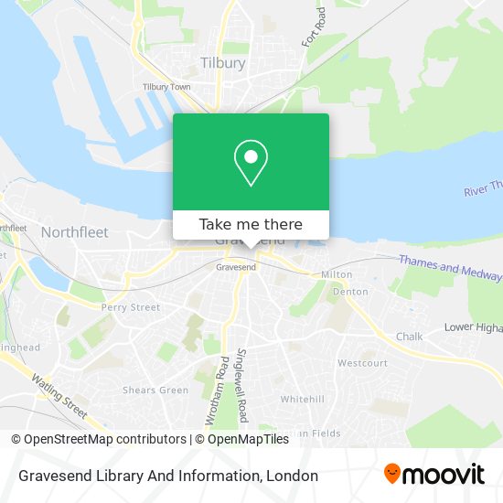 Gravesend Library And Information map