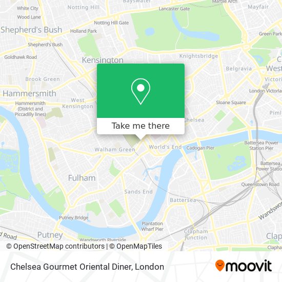 Chelsea Gourmet Oriental Diner map