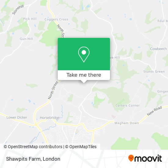Shawpits Farm map
