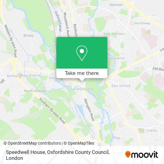 Speedwell House, Oxfordshire County Council map