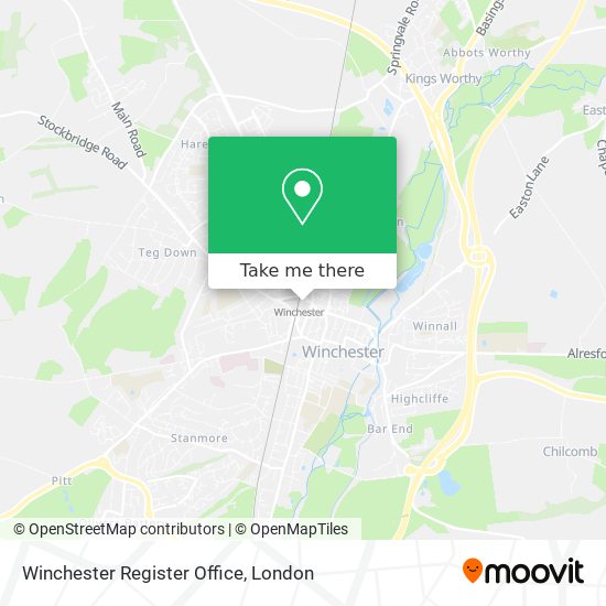 Winchester Register Office map