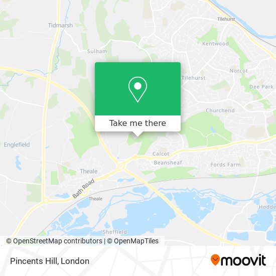 Pincents Hill map