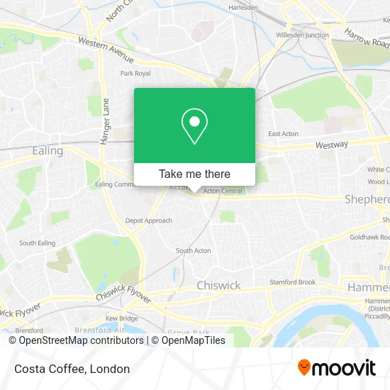 Costa Coffee map