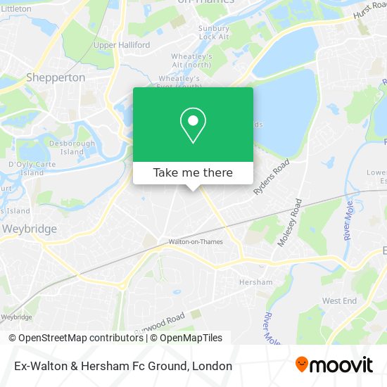Ex-Walton & Hersham Fc Ground map