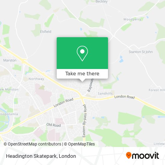 Headington Skatepark map