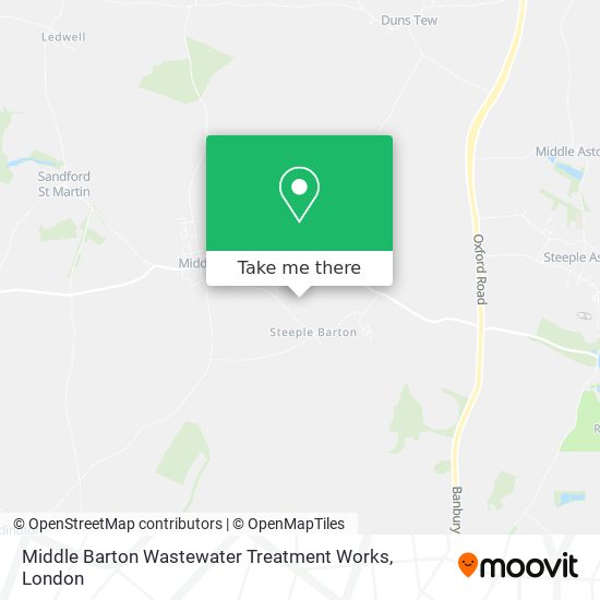 Middle Barton Wastewater Treatment Works map