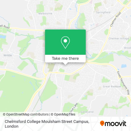 Chelmsford College Moulsham Street Campus map