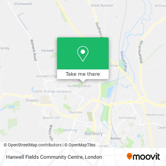 Hanwell Fields Community Centre map