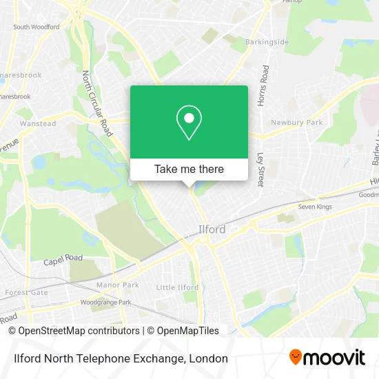 Ilford North Telephone Exchange map