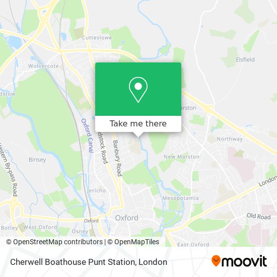 Cherwell Boathouse Punt Station map