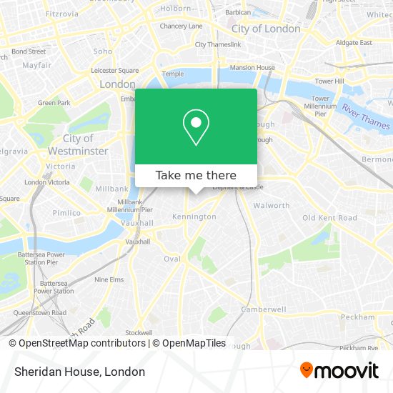 Sheridan House map