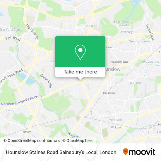 Hounslow Staines Road Sainsbury's Local map