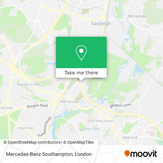 Mercedes-Benz Southampton map