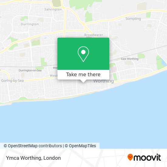 Ymca Worthing map