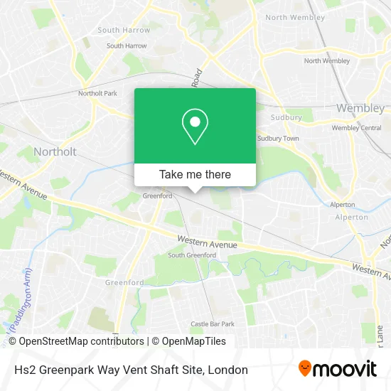 Hs2 Greenpark Way Vent Shaft Site map