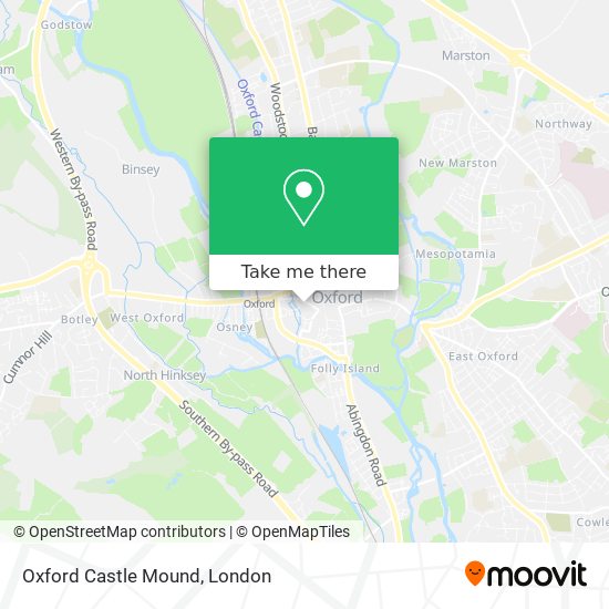 Oxford Castle Mound map