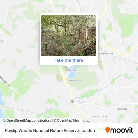 Ruislip Woods National Nature Reserve map