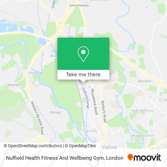 Nuffield Health Fitness And Wellbeing Gym map