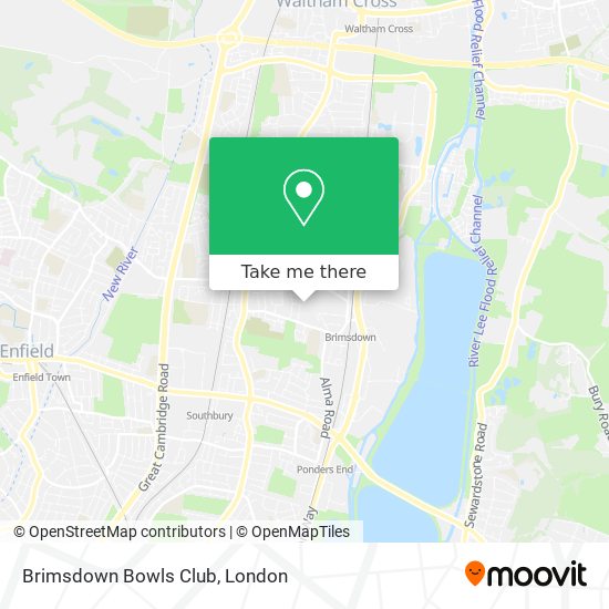 Brimsdown Bowls Club map