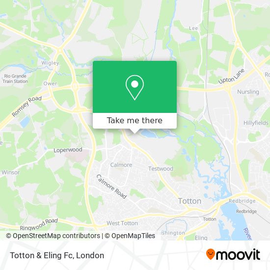 Totton & Eling Fc map